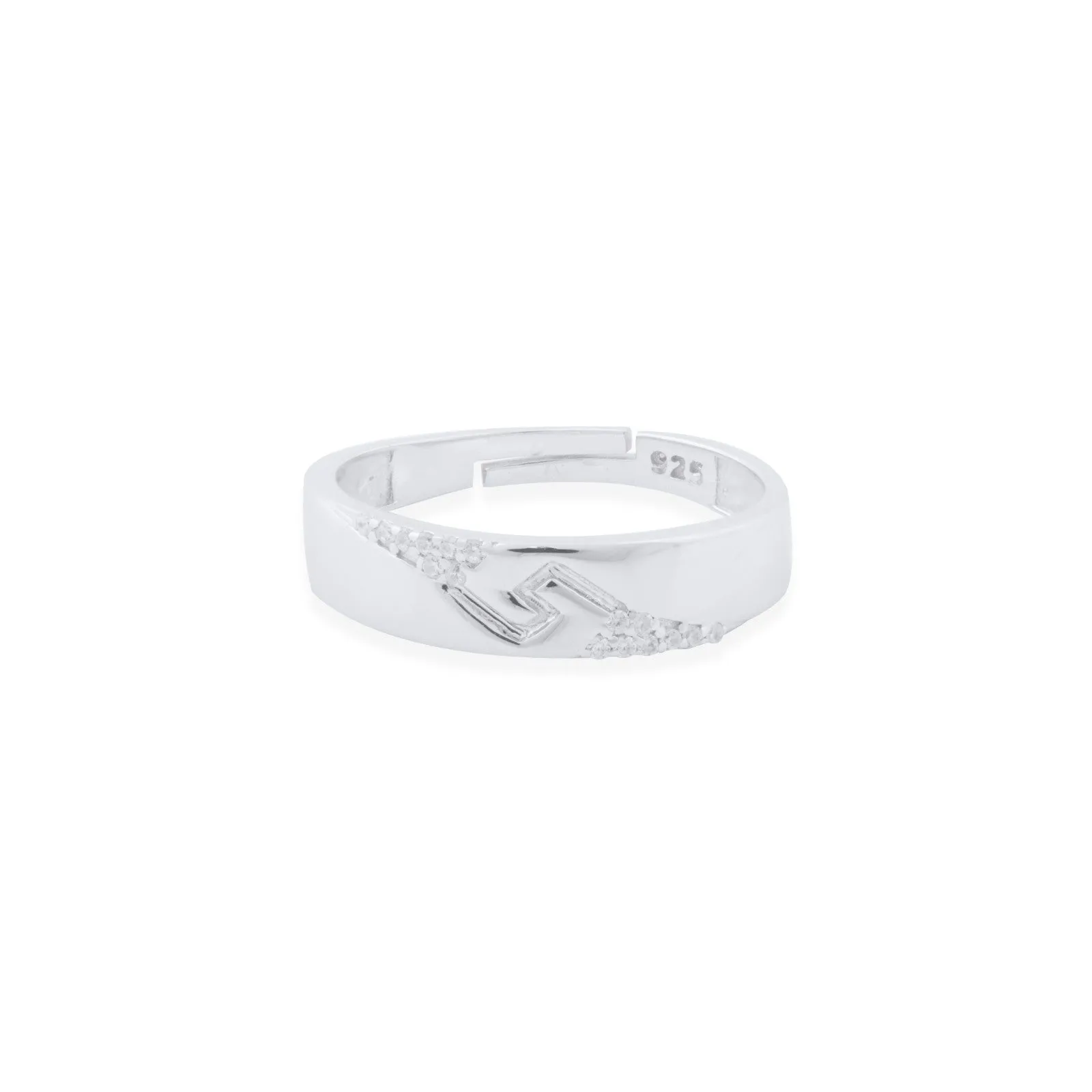 Silver Vintage Men's Band Ring