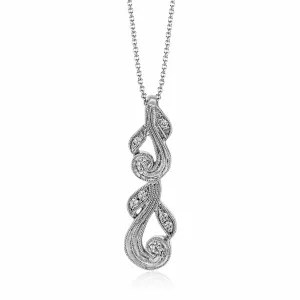 Simon G White Gold and Diamond Pendant Necklace