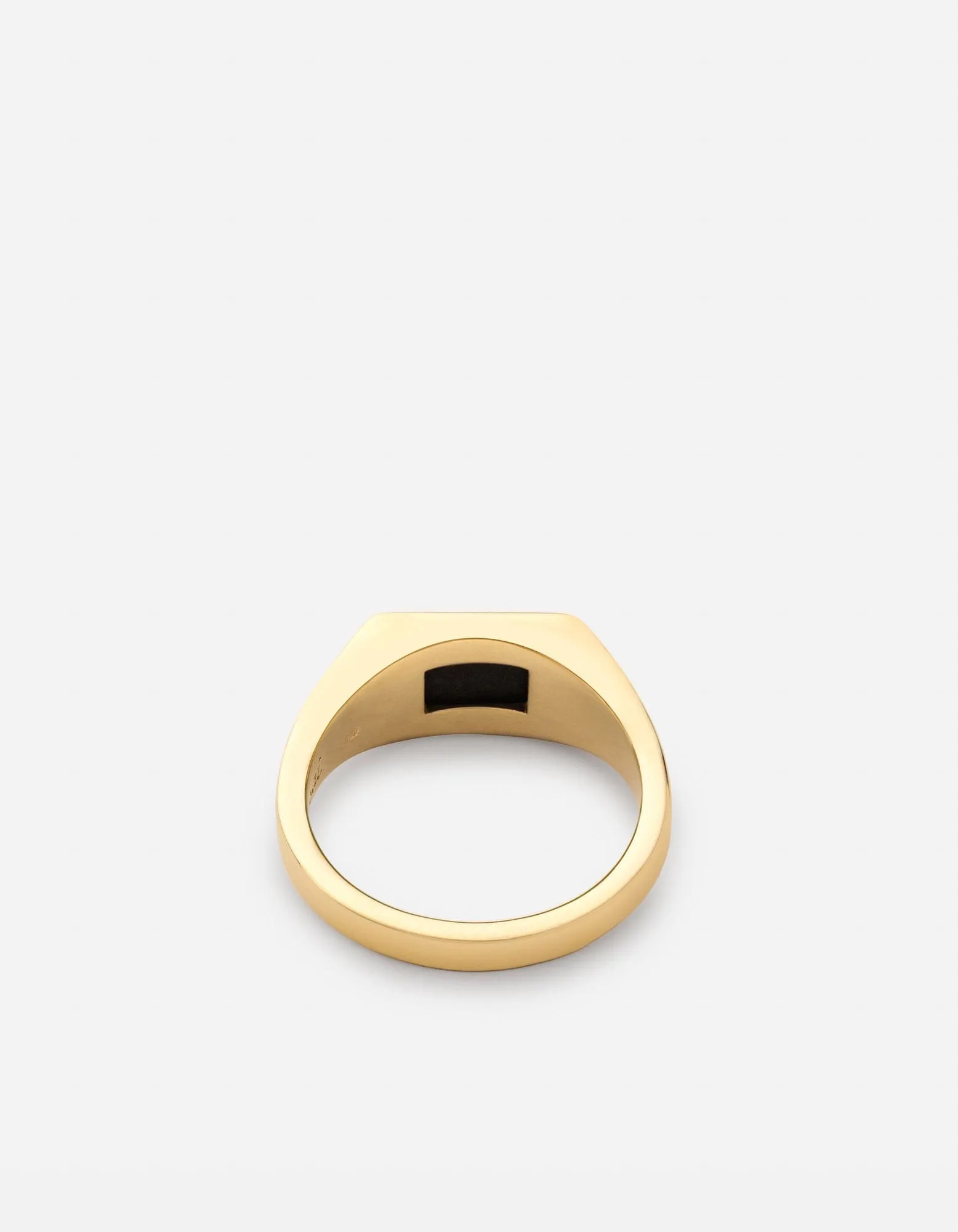 Slim Lennox Onyx Ring, Gold Vermeil