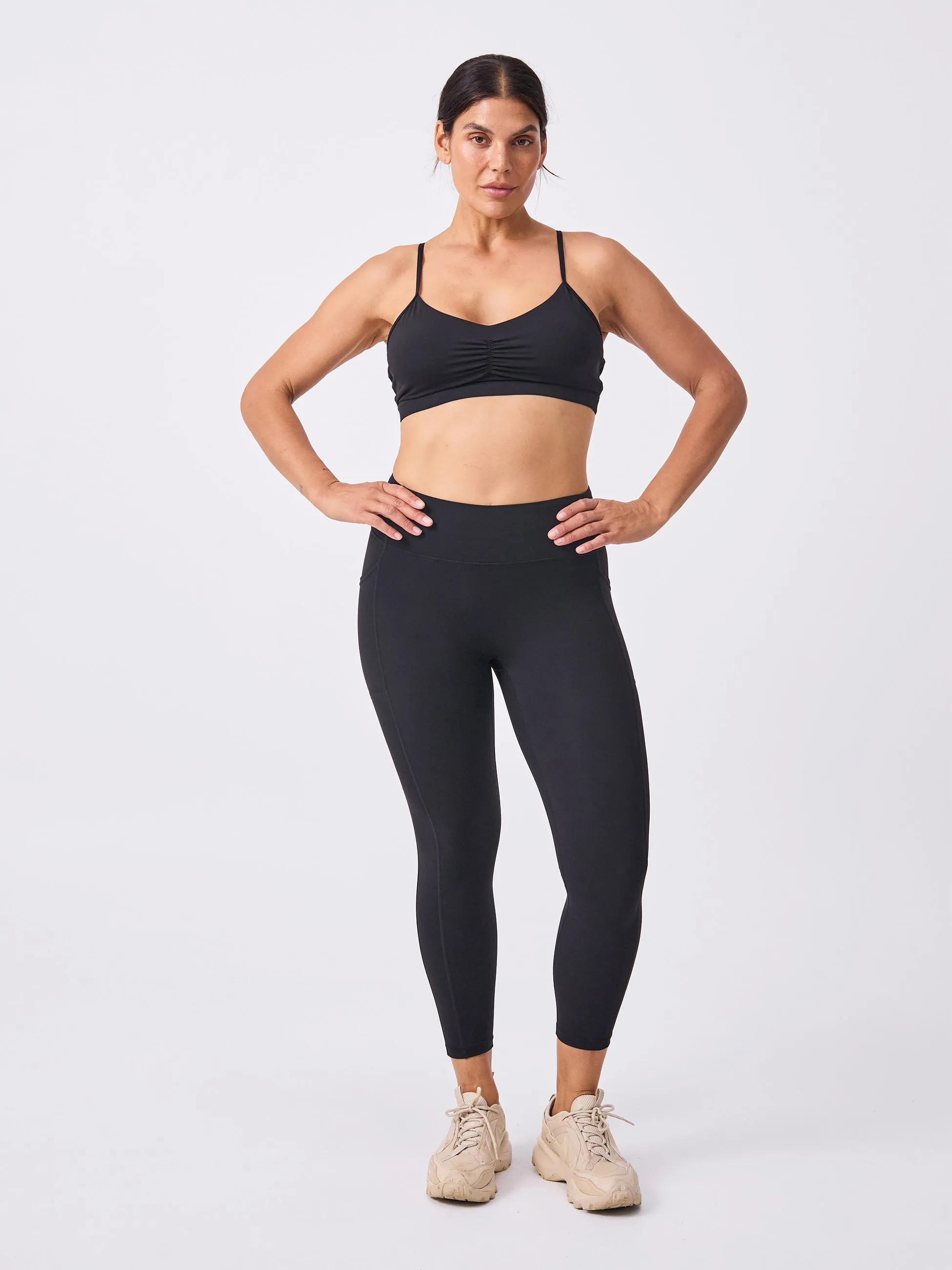 Soft Touch Rouch Front  Bra - Black