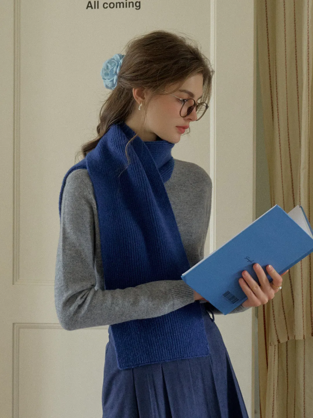 Solana Basic Versatile Turtleneck 100% Wool Sweater - Pink