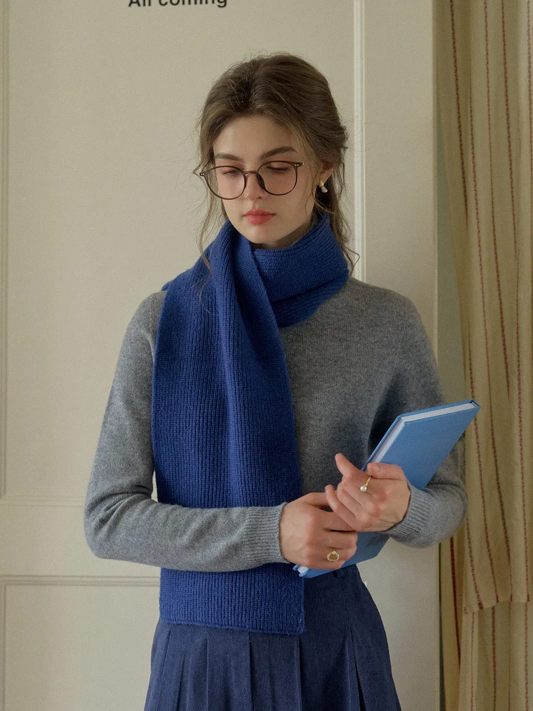 Solana Basic Versatile Turtleneck 100% Wool Sweater - Pink