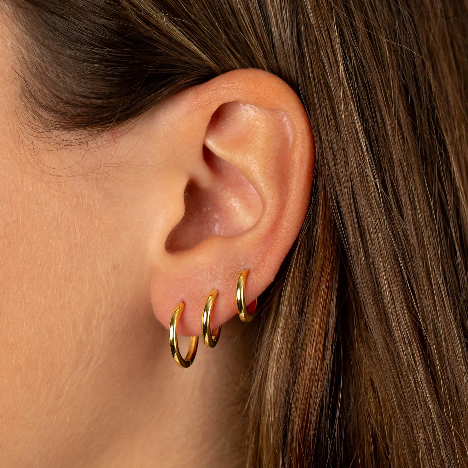 Solid Huggie Earring Combo Set