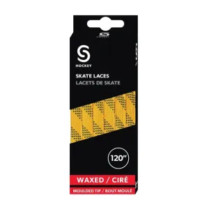 Source for Sports Waxed Hockey Skate Laces - Yellow / Black