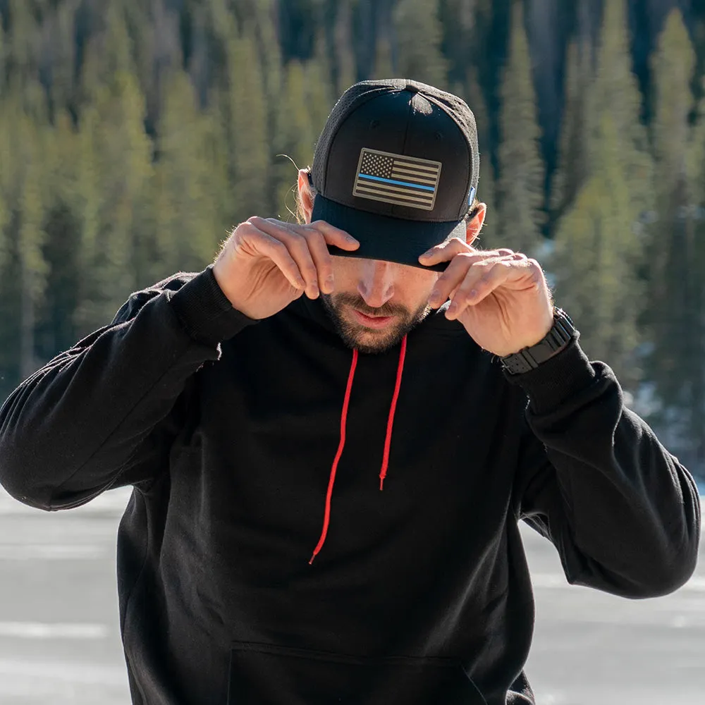 Special Edition Performance Snapback | Blue Line | Black