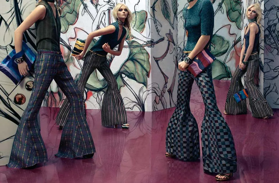 S/S2008 Prada “fairy collection” printed flared pants