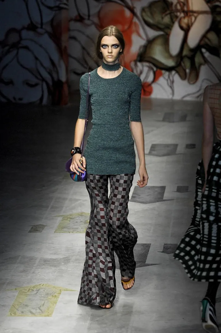 S/S2008 Prada “fairy collection” printed flared pants