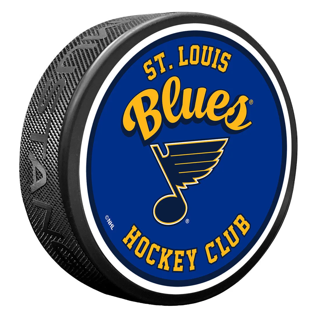 St. Louis Blues Puck | Retro Script