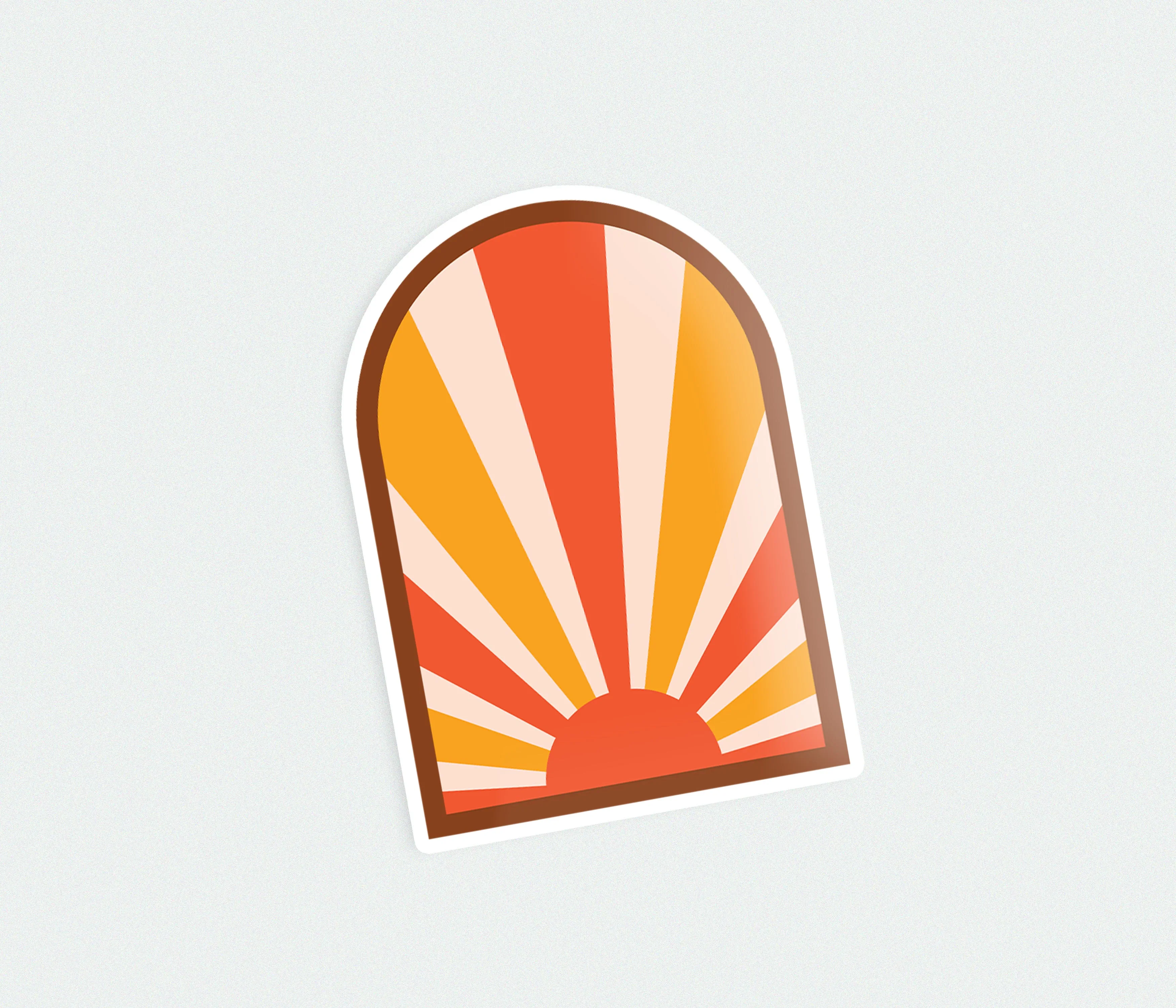 Stained Glass Sunset Vinyl Die Cut Sticker | Good Vibrations Collection