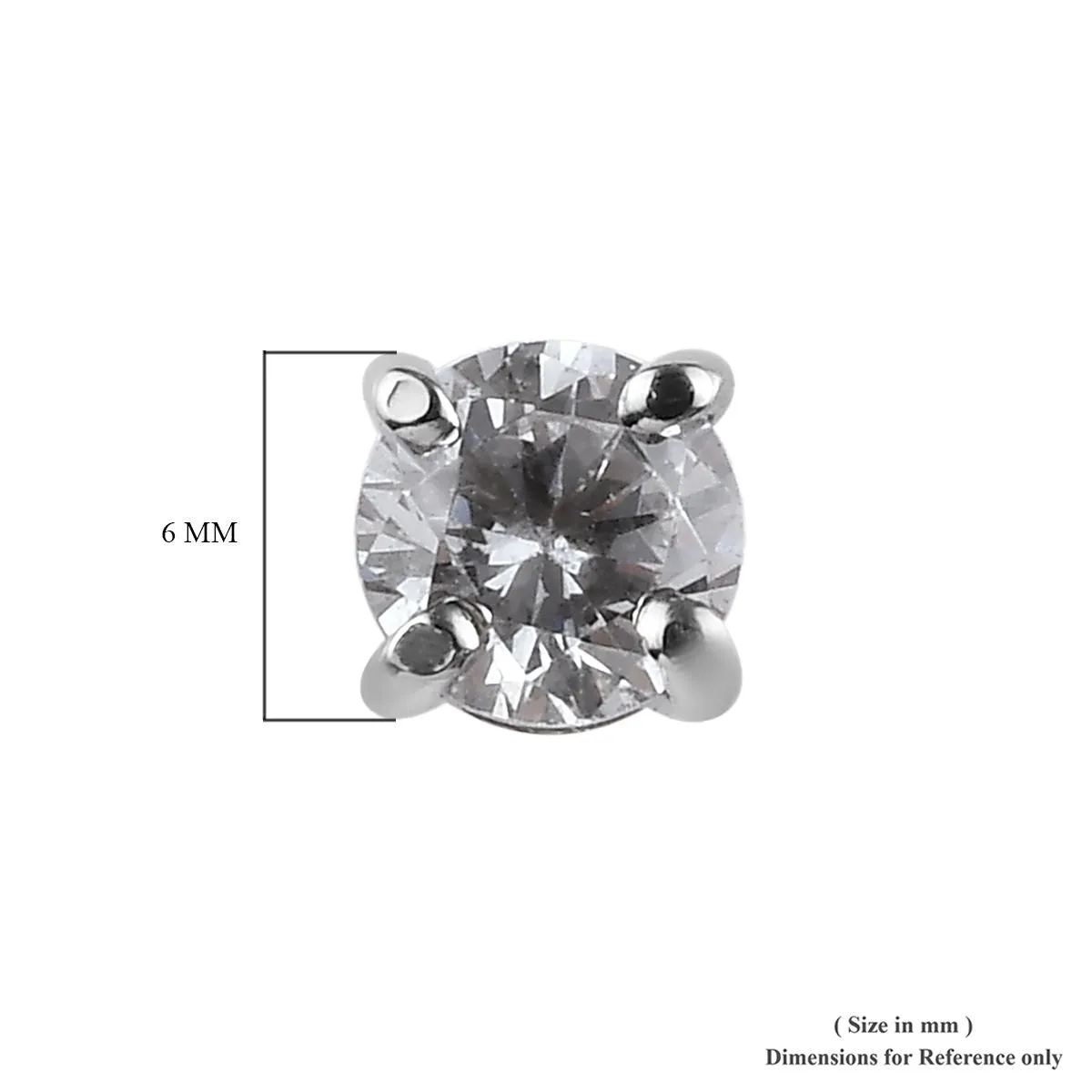 Stainless Steel 7ct Cubic Zirconia Stud & Ear Climber Earrings SET