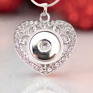 Statement Crystal Embellished Vintage Heart Necklace