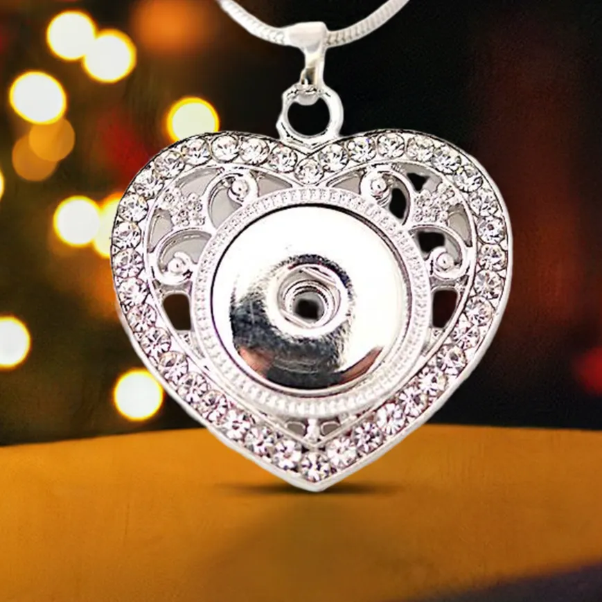 Statement Crystal Embellished Vintage Heart Necklace