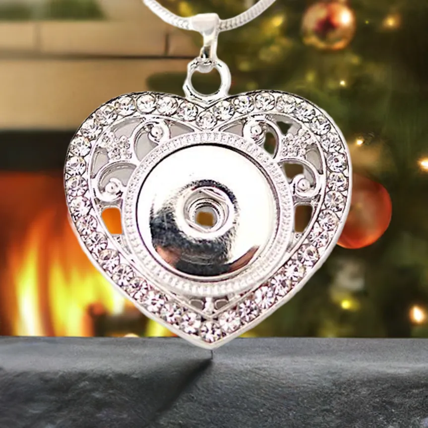 Statement Crystal Embellished Vintage Heart Necklace