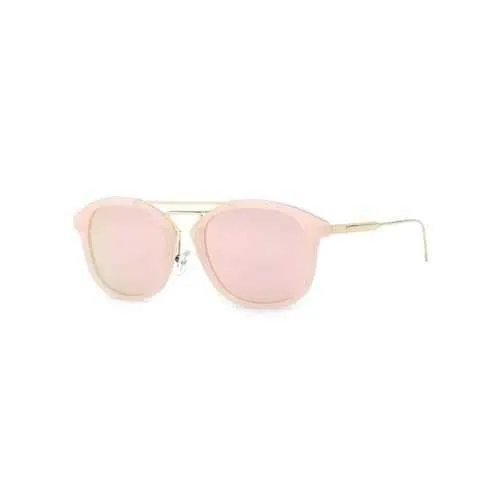 Stylish Geometry Nose Bridge Pink Sunglasses - Pink