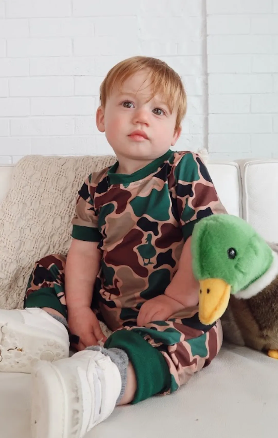 Sutton Duck Camo Pattern Romper