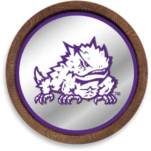 TCU Horned Frogs: Mascot - "Faux" Barrel Top Mirrored Wall Sign
