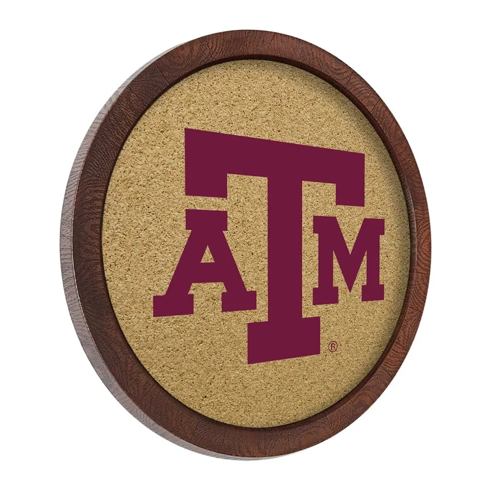 Texas A&M Aggies: "Faux" Barrel Framed Cork Board