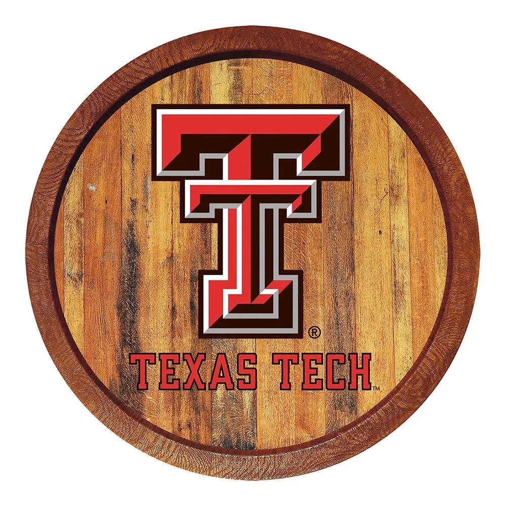 Texas Tech Red Raiders: "Faux" Barrel Top Sign