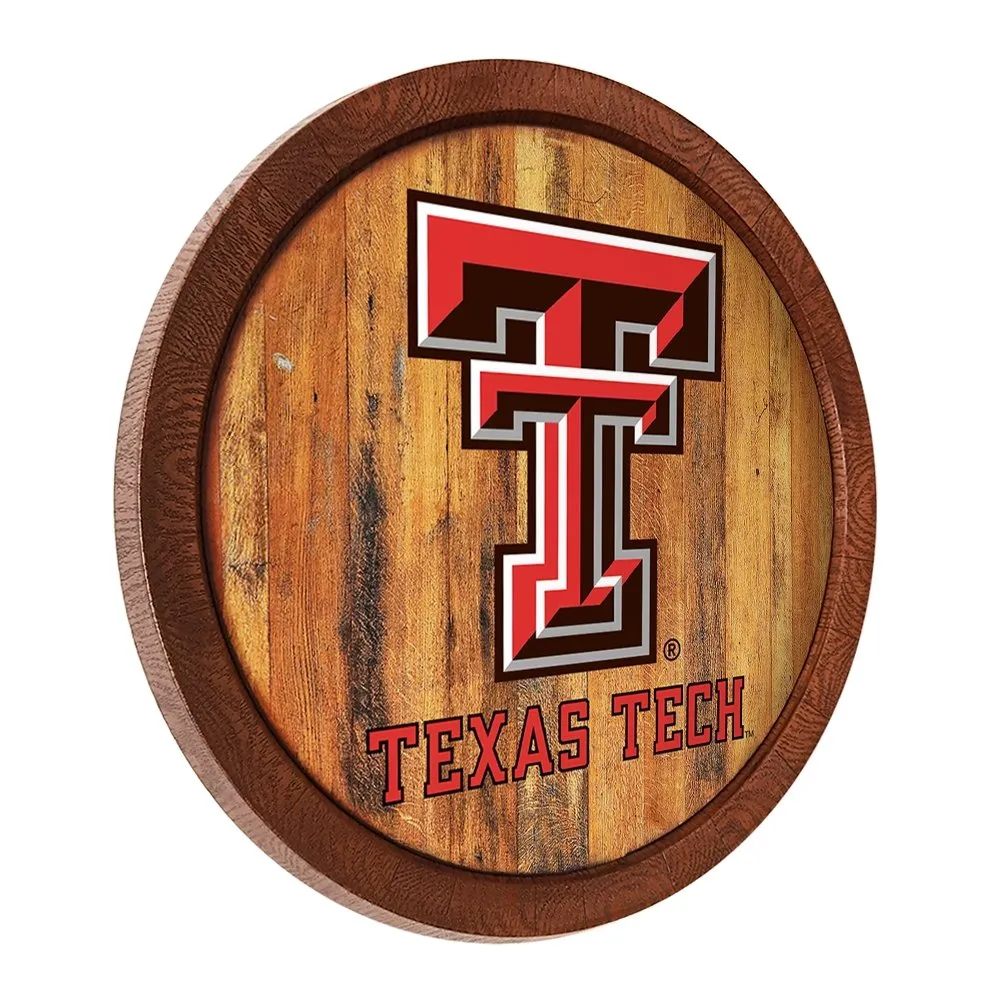Texas Tech Red Raiders: "Faux" Barrel Top Sign