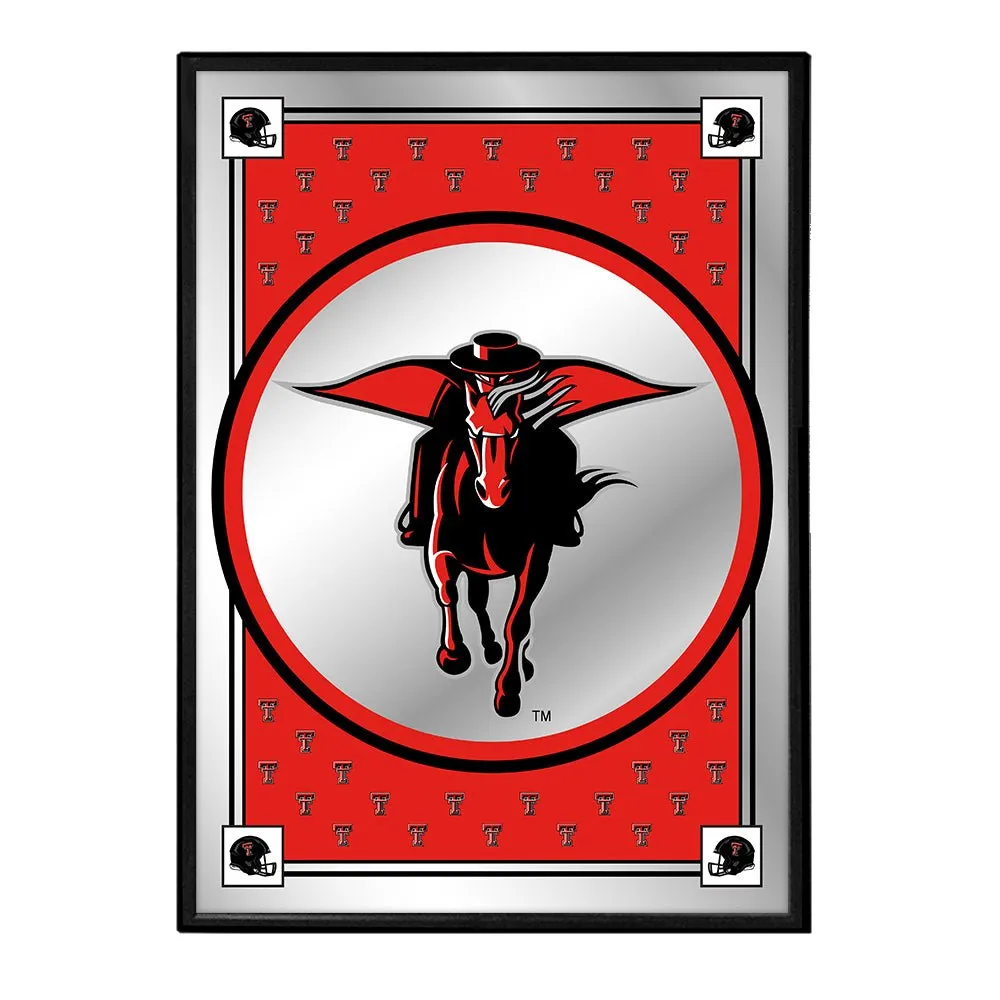 Texas Tech Red Raiders: Team Spirit, Mascot - Framed Mirrored Wall Sign