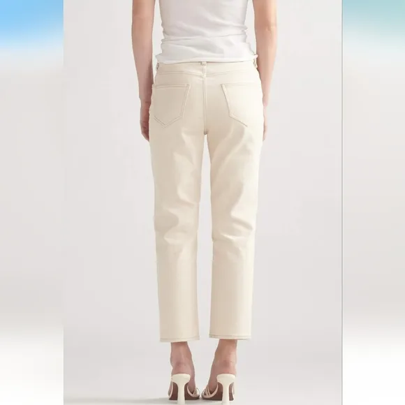 THAKOON Classic Cropped Jeans In EC Ecru. Size 2 NWT