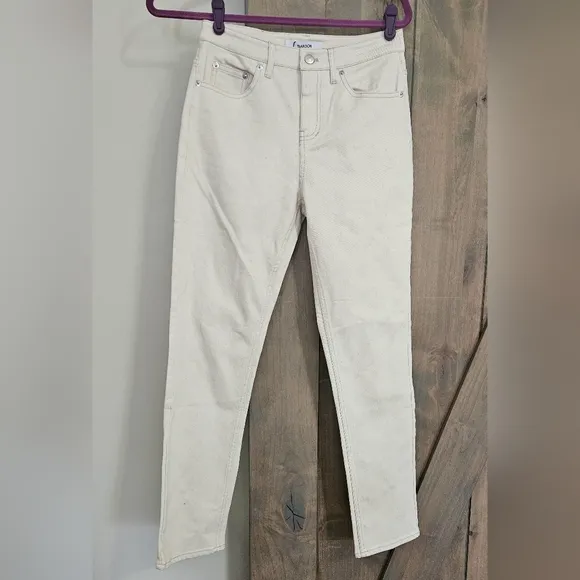 THAKOON Classic Cropped Jeans In EC Ecru. Size 2 NWT