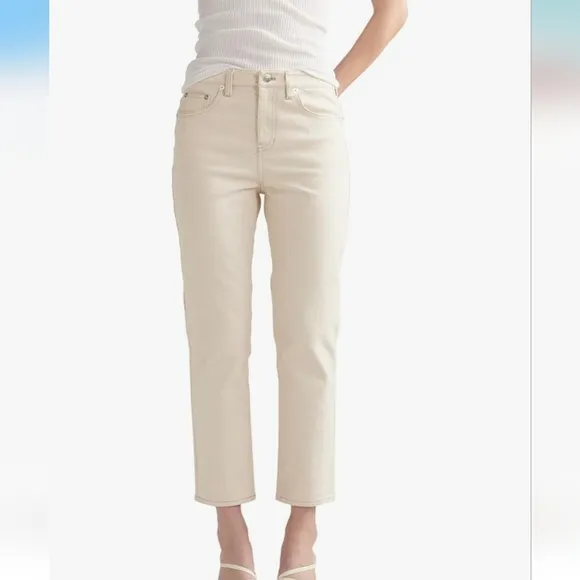 THAKOON Classic Cropped Jeans In EC Ecru. Size 2 NWT