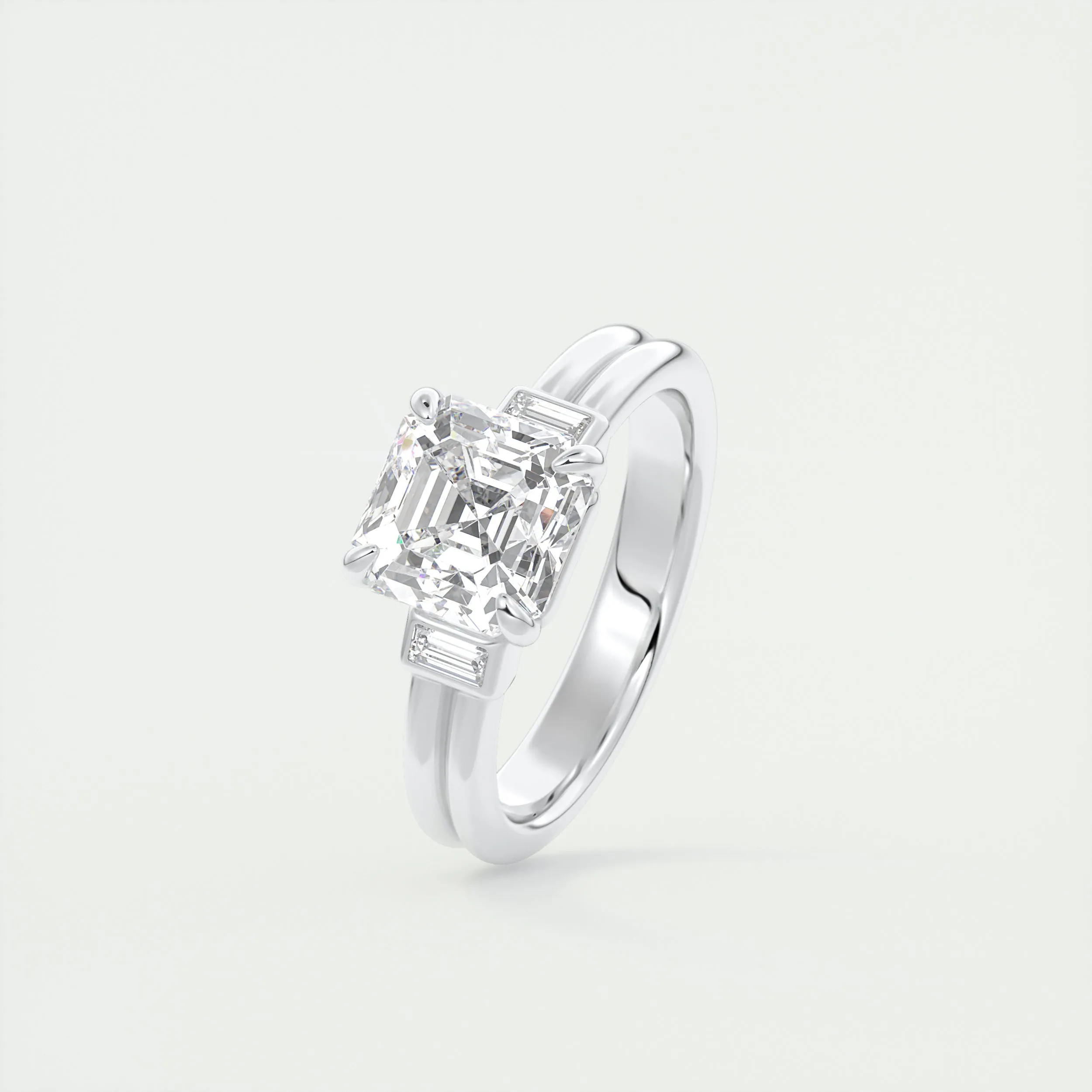 The Double Stack | Asscher & Baguettes