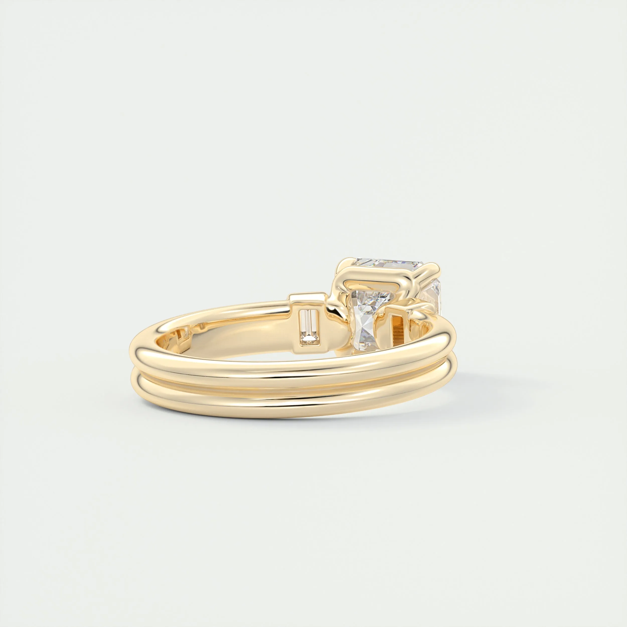 The Double Stack | Asscher & Baguettes