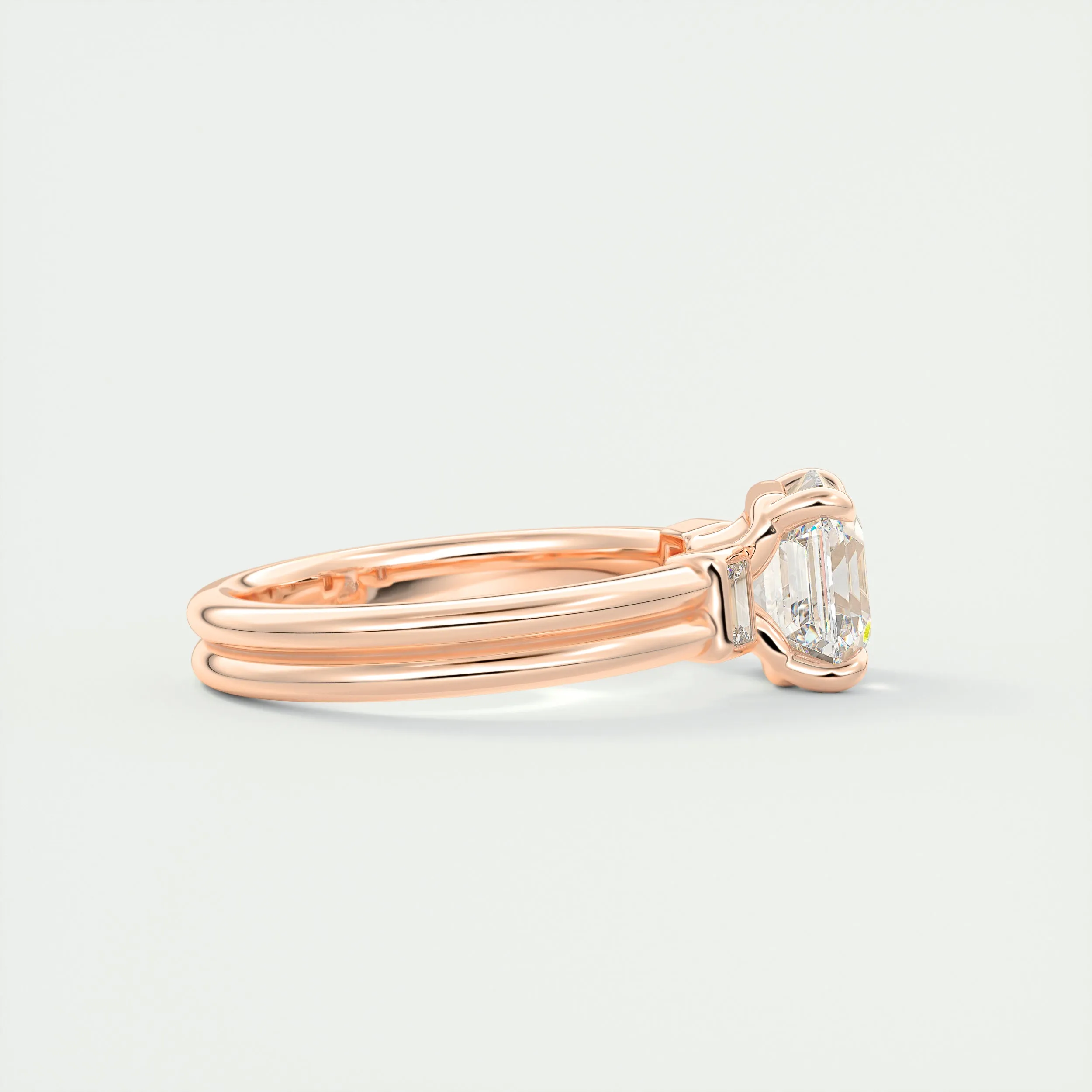 The Double Stack | Asscher & Baguettes