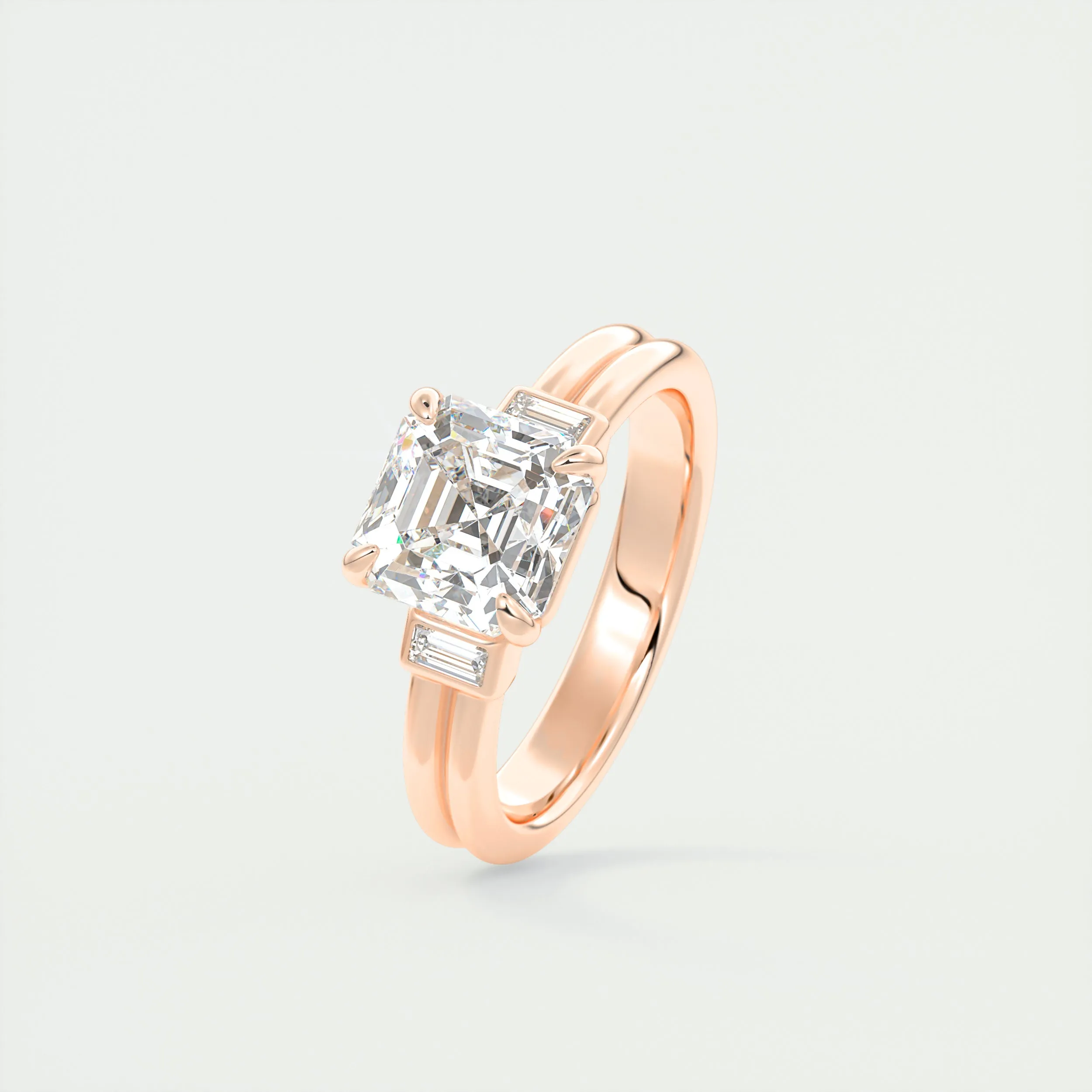The Double Stack | Asscher & Baguettes