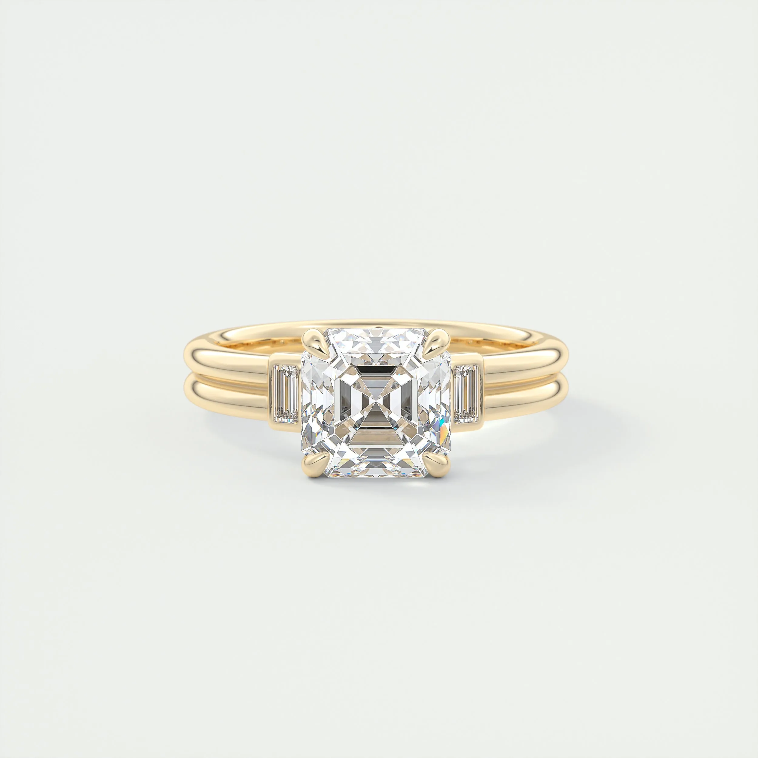 The Double Stack | Asscher & Baguettes