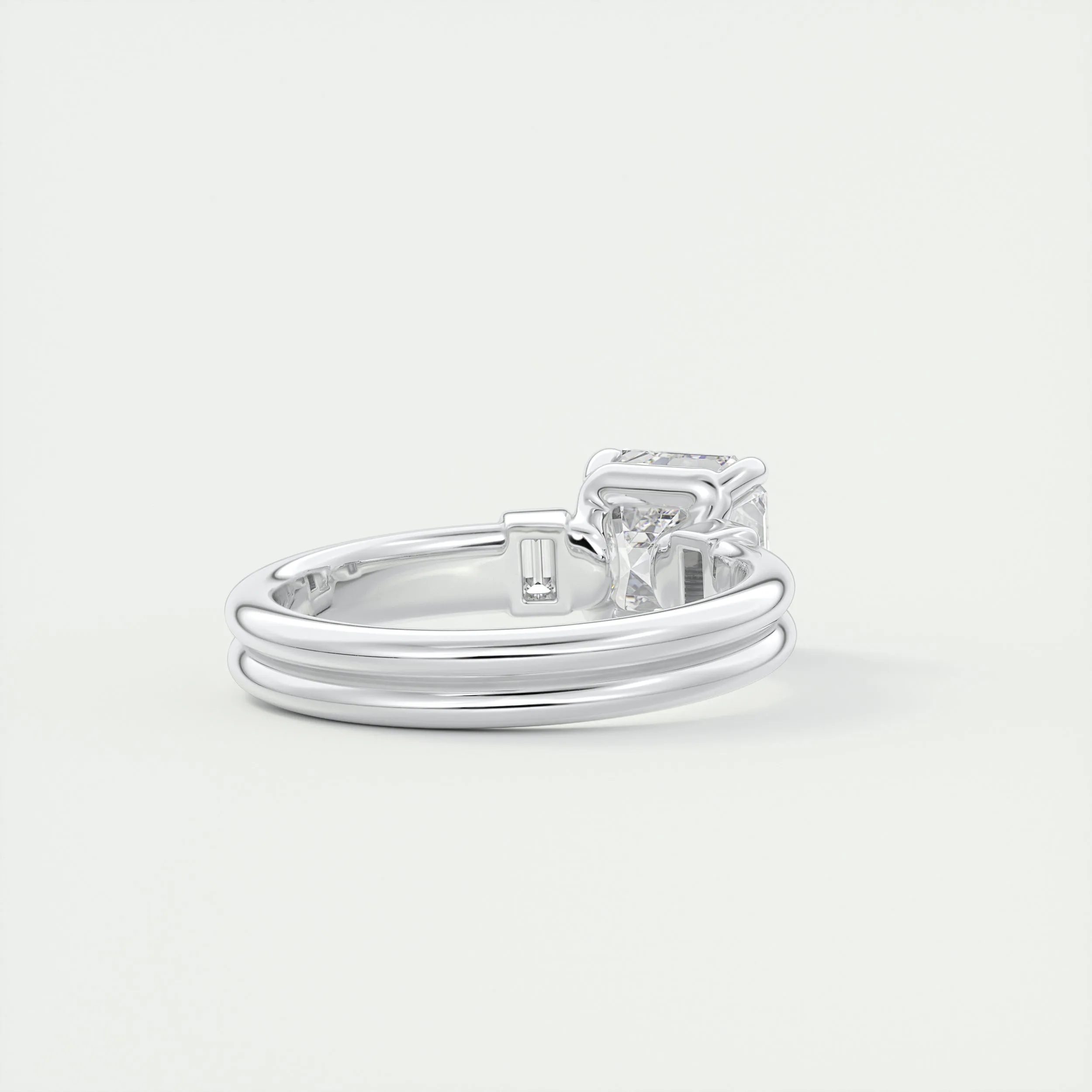 The Double Stack | Asscher & Baguettes