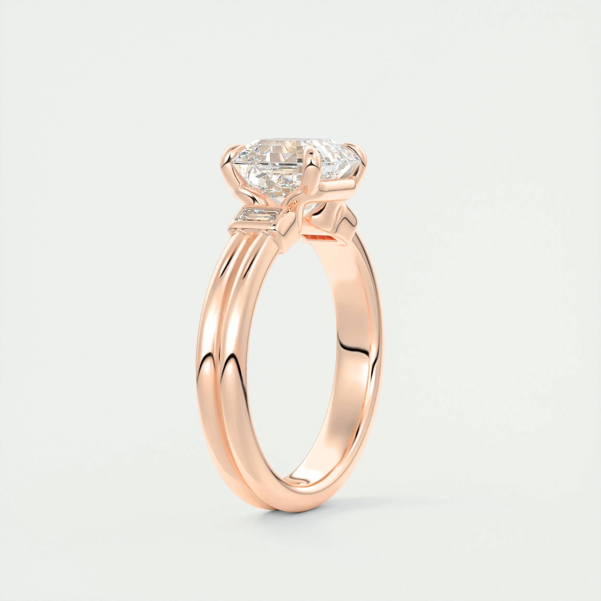 The Double Stack | Asscher & Baguettes
