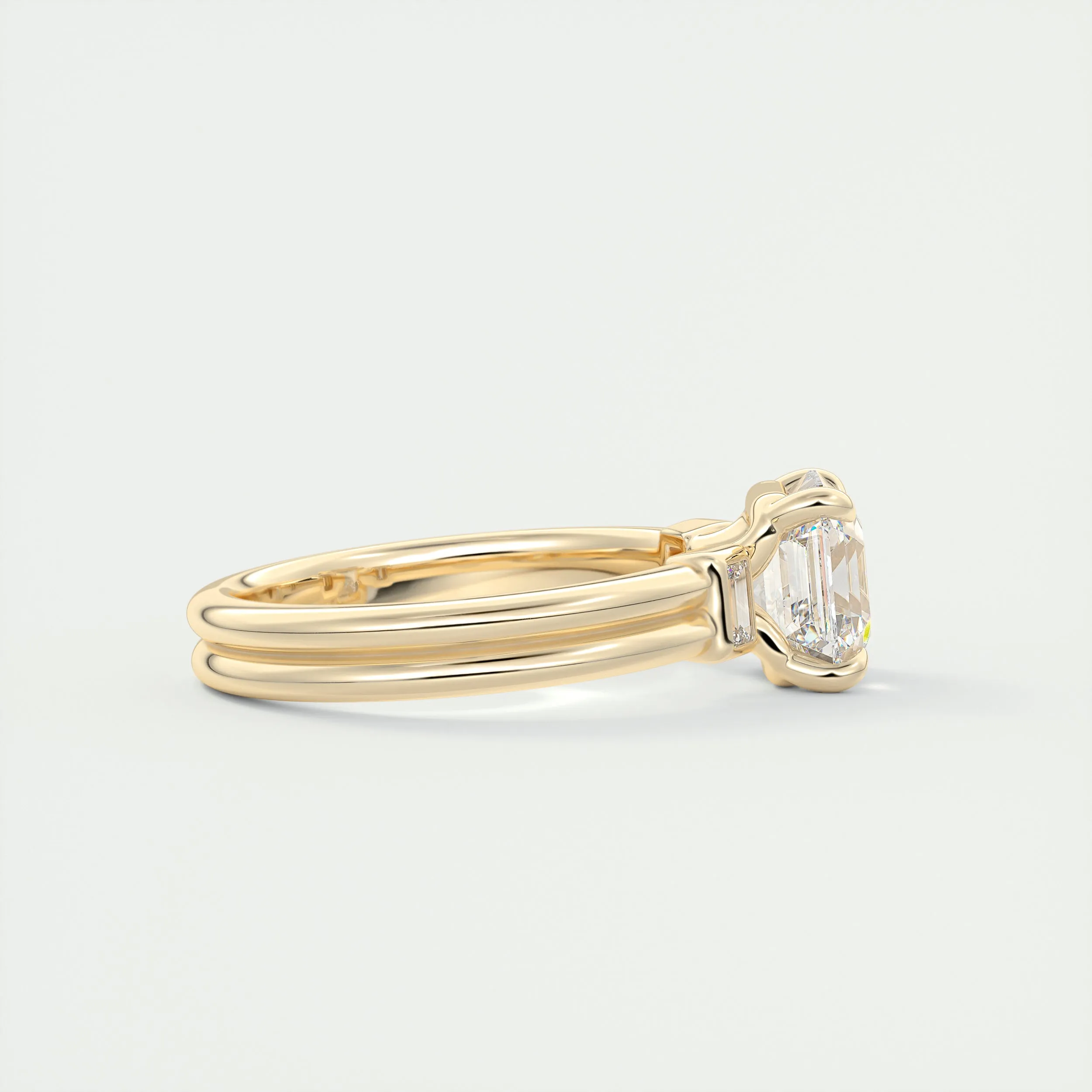The Double Stack | Asscher & Baguettes