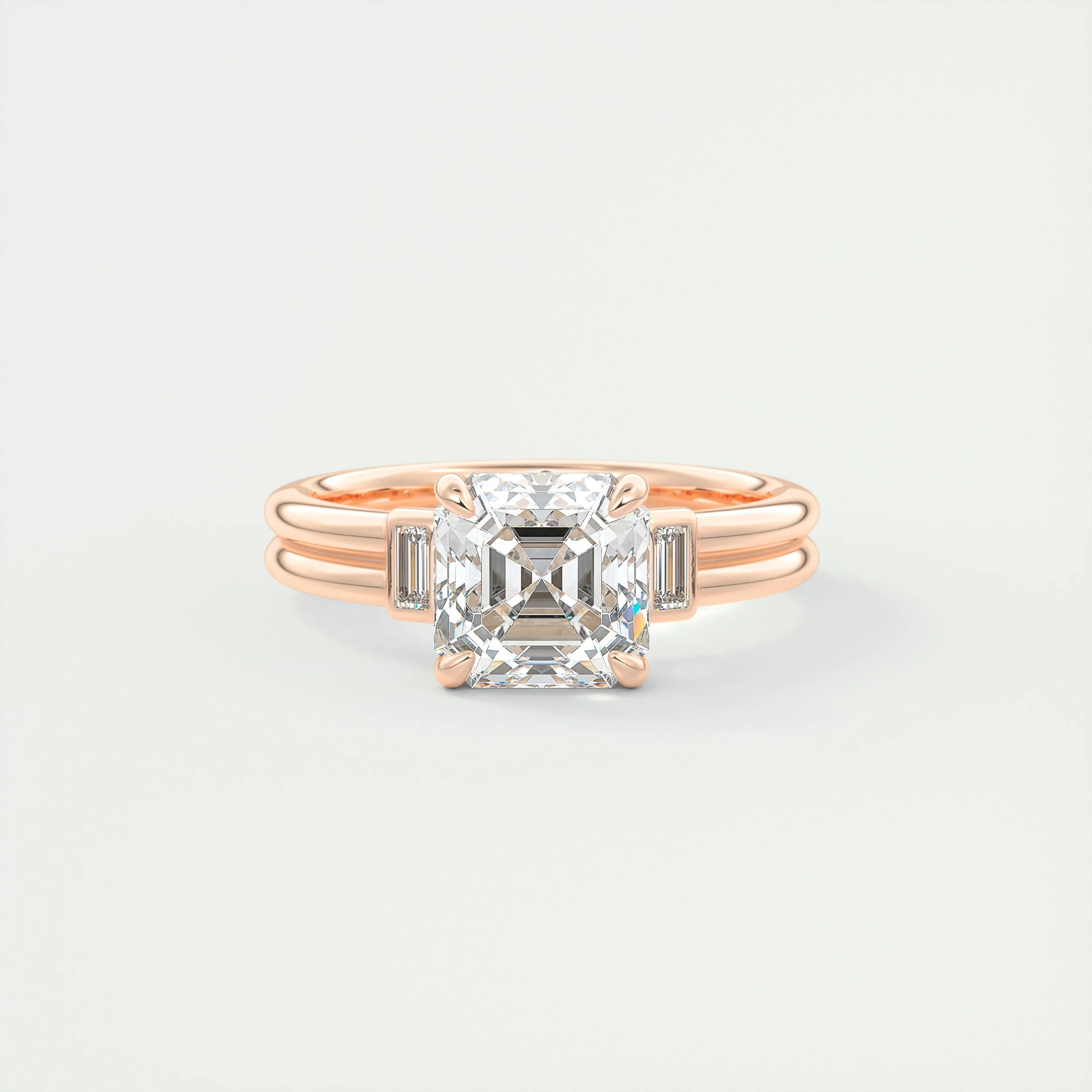 The Double Stack | Asscher & Baguettes
