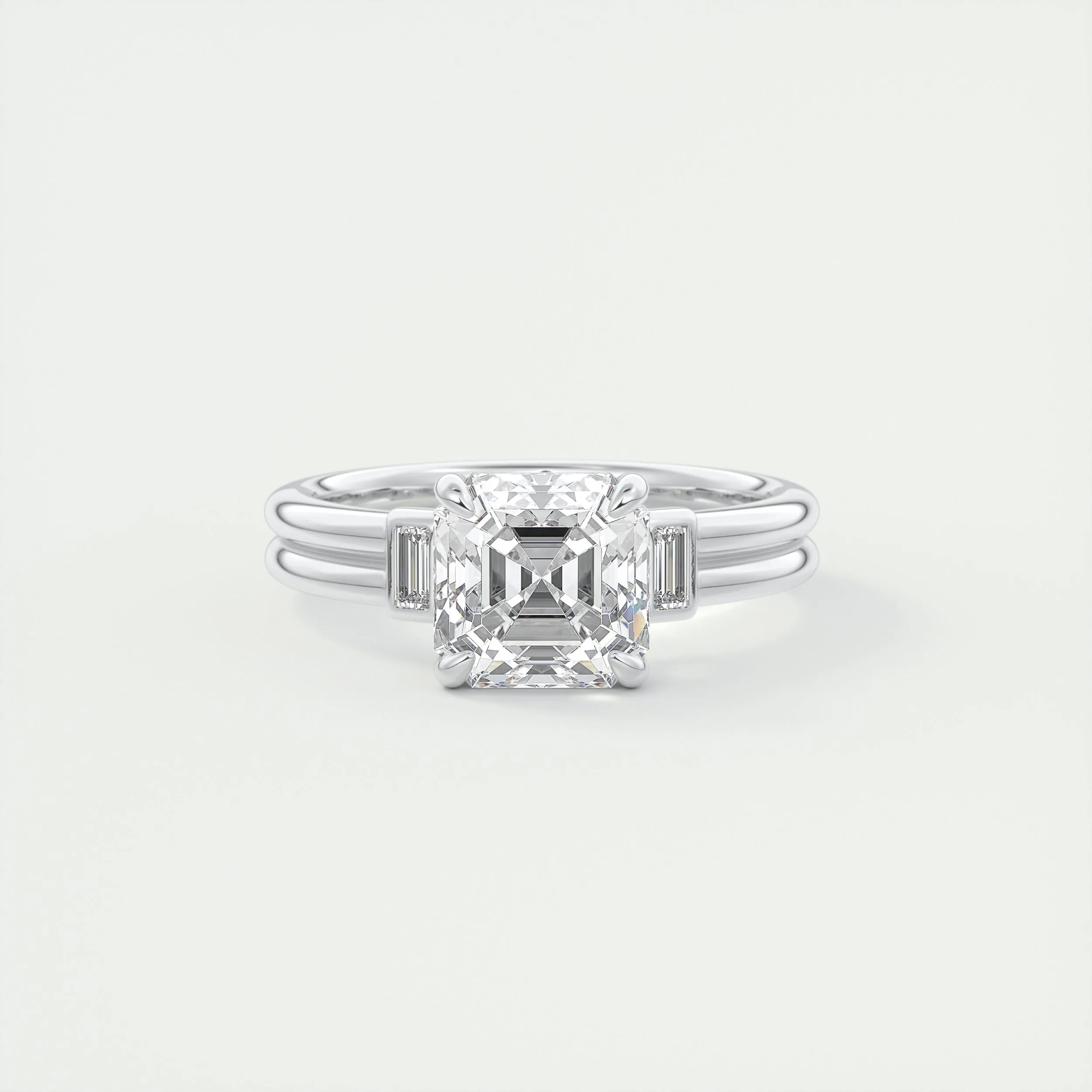 The Double Stack | Asscher & Baguettes