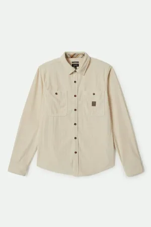 The Field Corduroy L/S Overshirt - Whitecap