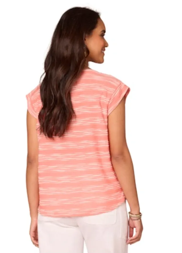 The Miranda Cap Sleeve Striped Tee
