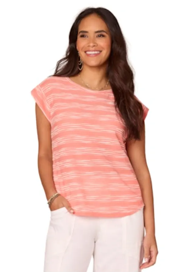 The Miranda Cap Sleeve Striped Tee
