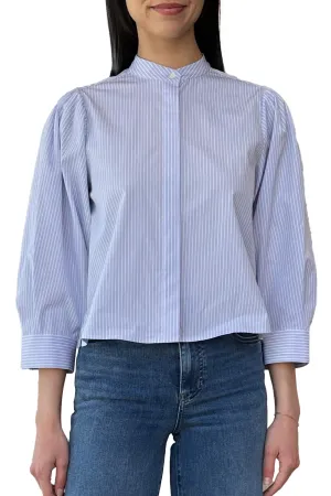 The Modern Puff Top in Light Chambray