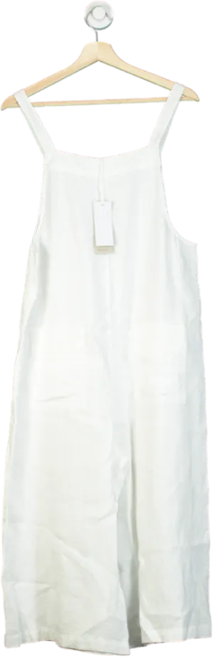 The White Company White Linen Dungarees UK 6