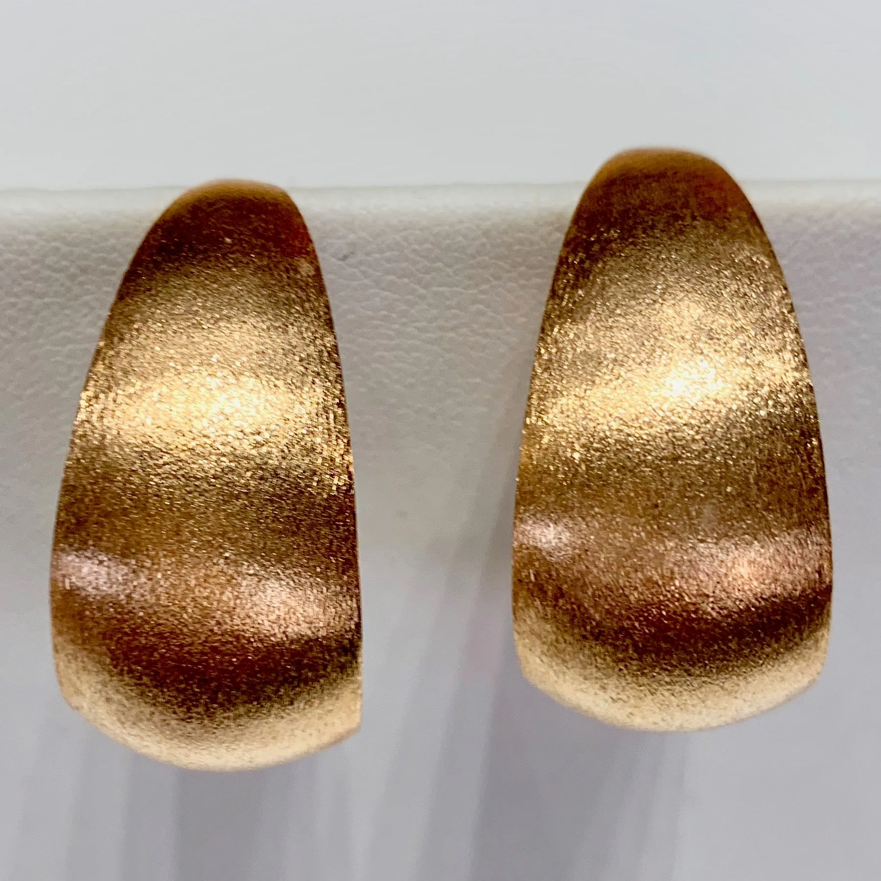Thick Half Hoop Earrings - Rose Gold