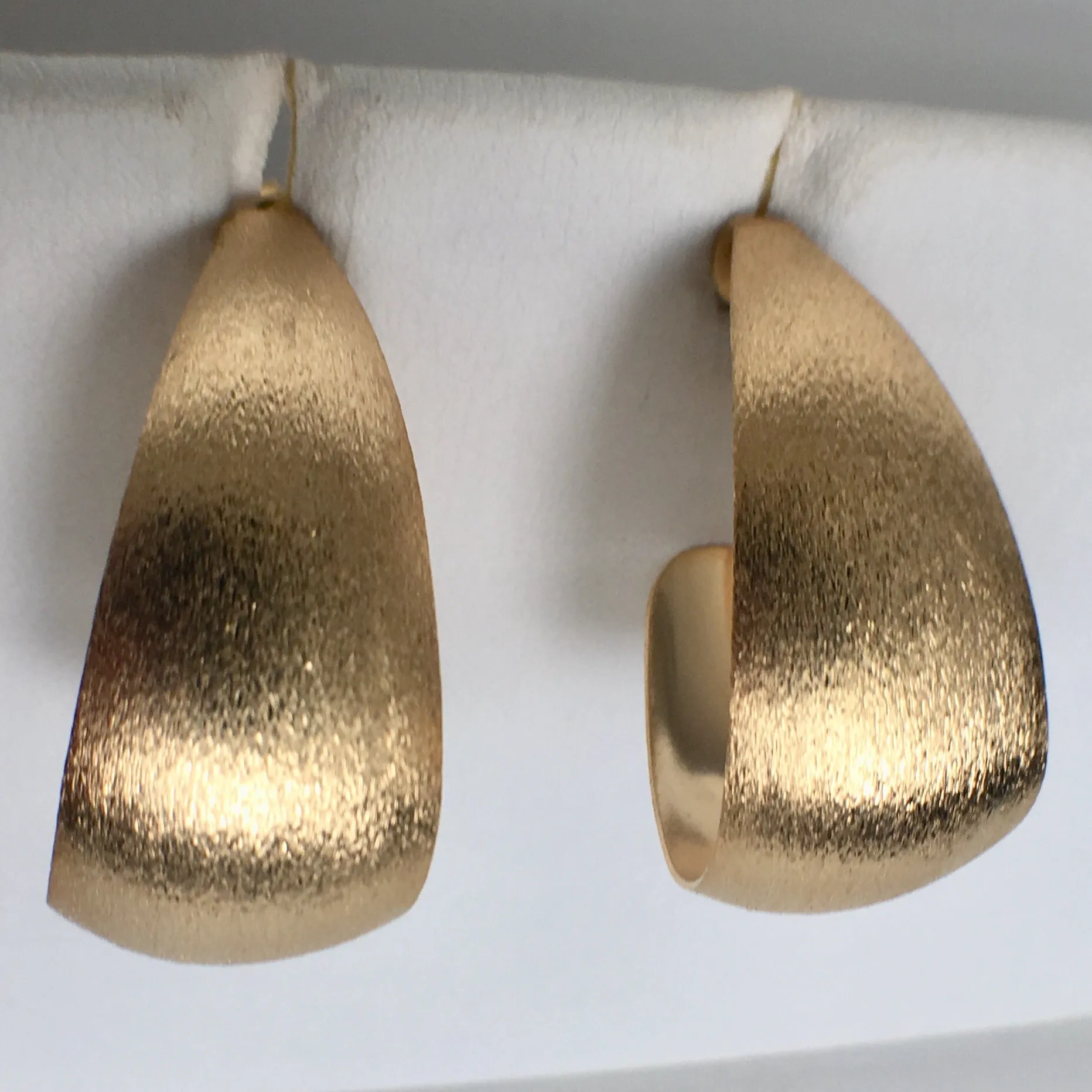 Thick Half Hoop Earrings - Yellow Gold