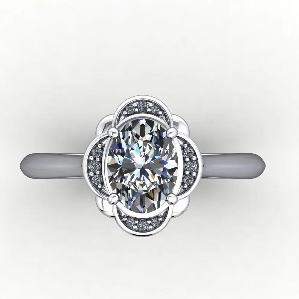 Thora Halo Engagement Ring (setting only)