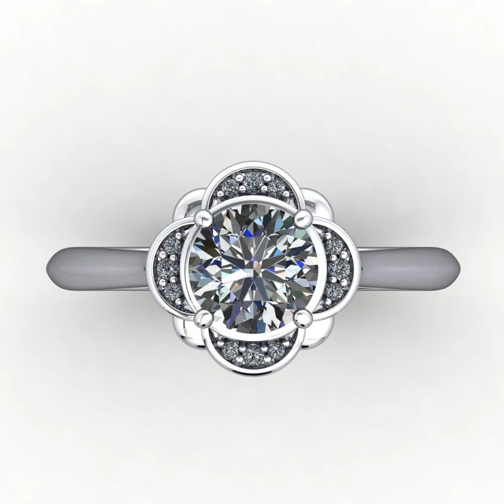 Thora Halo Engagement Ring (setting only)