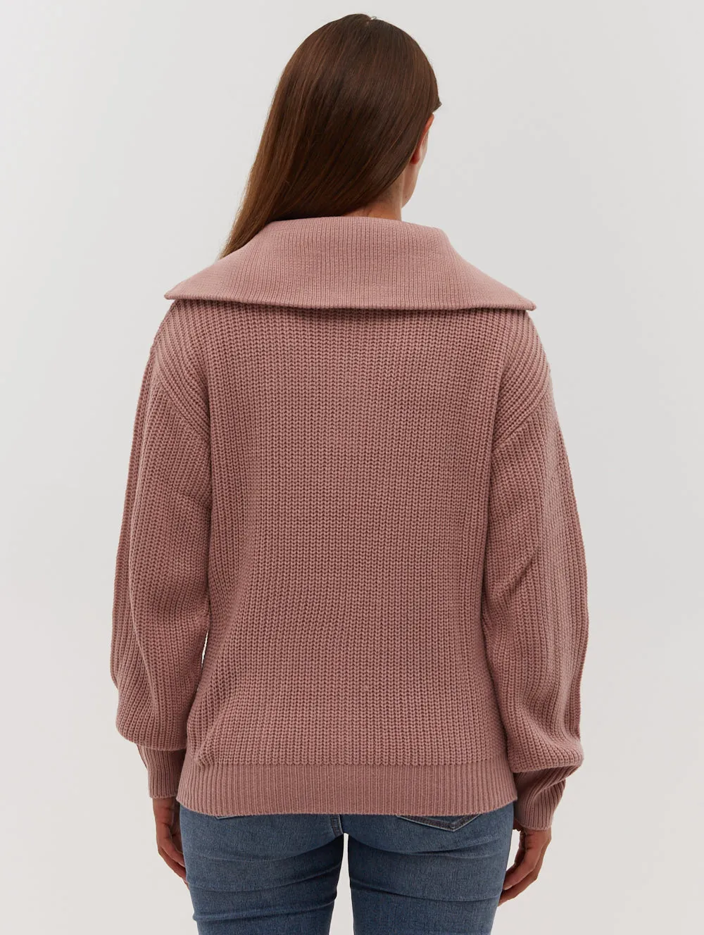 Thurynn Oversize Zippered Funnel Sweater