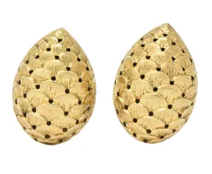 Tiffany & Co. Retro 14 Karat Gold Bold Ear-Clips Earrings