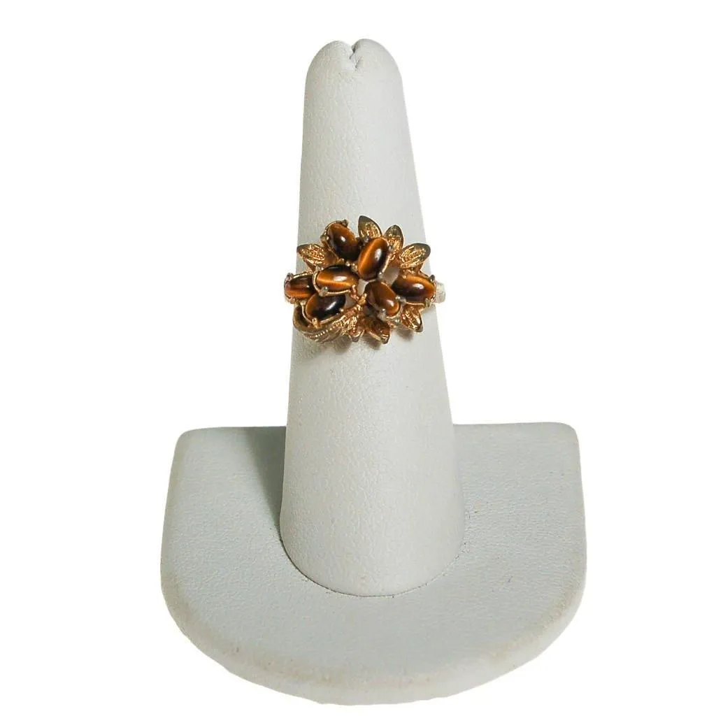 Tigers Eye Cluster Statement Ring