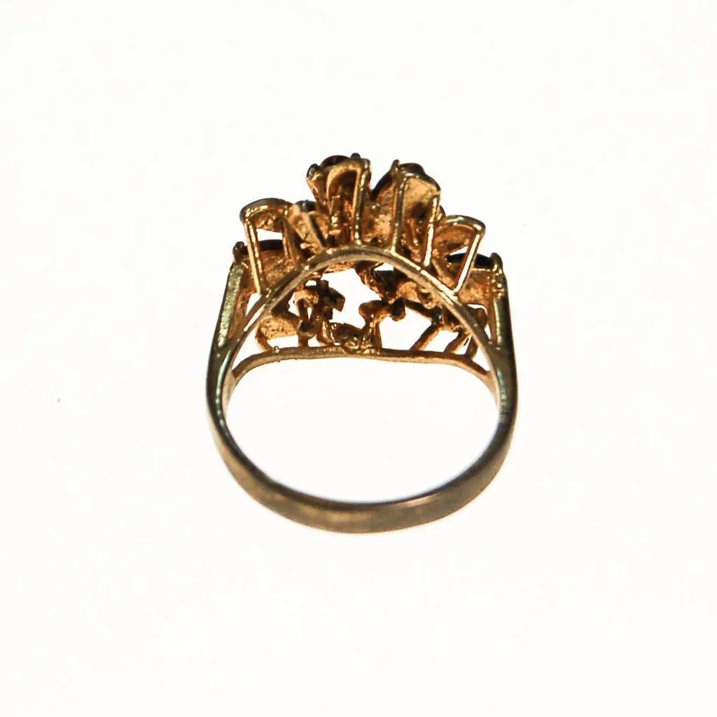 Tigers Eye Cluster Statement Ring